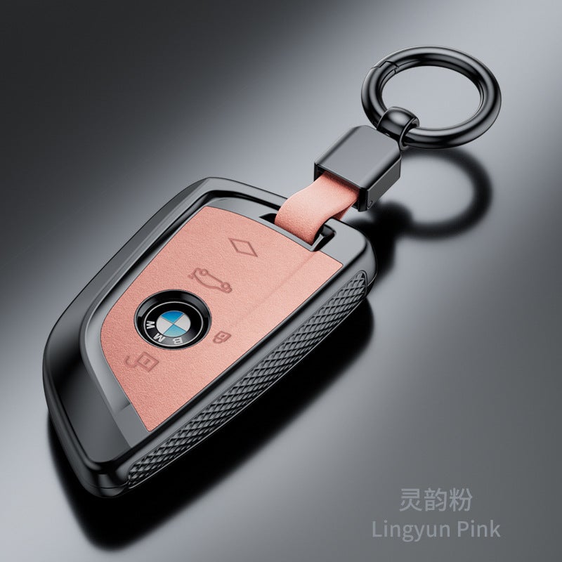 Suitable For Bmw X1/X2/X3/320Li Key Cover 5 Series/3 Series/7 Series/525Li Buckle Suede Business Case - Image 2